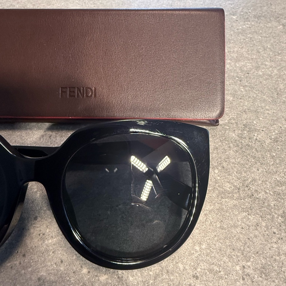 Fendi Glossy Black Sunglasses - Picture 3 of 3